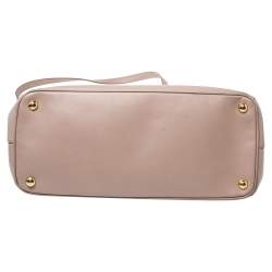 Pre Owned Prada Dusty Pink Saffiano Lux Leather Medium Galleria Tote
