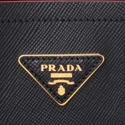 Pre Owned Prada Black Saffiano Leather Panier Top Handle Bag