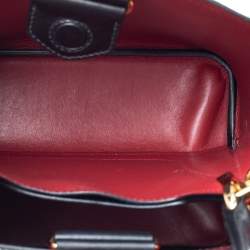 Pre Owned Prada Black Saffiano Leather Panier Top Handle Bag