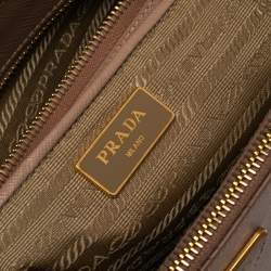 Pre Owned Prada Dusty Pink Saffiano Lux Leather Medium Galleria Tote