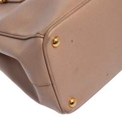 Pre Owned Prada Dusty Pink Saffiano Lux Leather Medium Galleria Tote