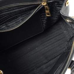 Pre Owned Prada Black Saffiano Lux Leather Medium Galleria Tote