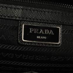 Pre Owned Prada Black Nylon and Leather Briefcase