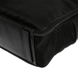 Pre Owned Prada Black Nylon and Leather Briefcase