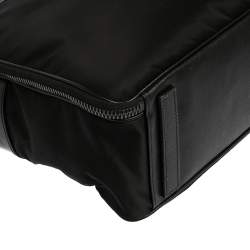 Pre Owned Prada Black Nylon and Leather Briefcase