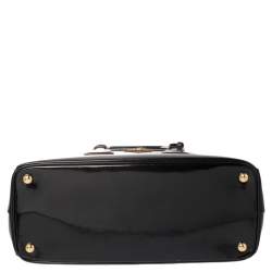 Pre Owned Prada Black Spazzolato Leather Parabole Tote