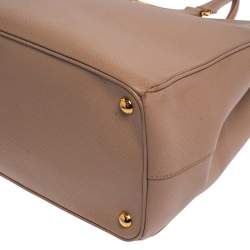 Pre Owned Prada  Cameo Saffiano Lux Leather Large Galleria Tote