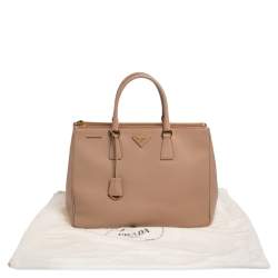 Pre Owned Prada  Cameo Saffiano Lux Leather Large Galleria Tote