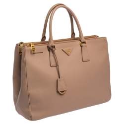 Pre Owned Prada  Cameo Saffiano Lux Leather Large Galleria Tote