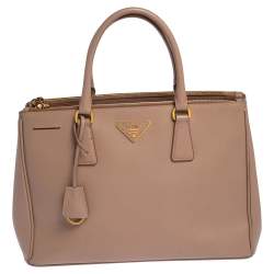 Prada Dusty Pink Saffiano Lux Leather Medium Galleria Tote Prada