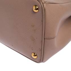 Pre Owned Prada Dusty Pink Saffiano Lux Leather Medium Galleria Tote