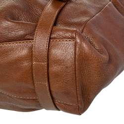 Pre Owned Prada Brown Leather Frame Satchel