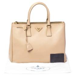 Pre Owned Prada Beige Saffiano Lux Leather Large Galleria Tote