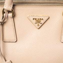 Pre Owned Prada Beige Saffiano Lux Leather Large Galleria Tote