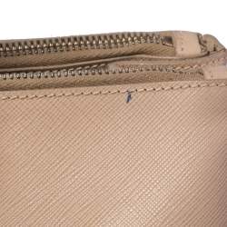 Pre Owned Prada Beige Saffiano Lux Leather Large Galleria Tote