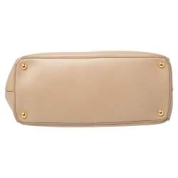 Pre Owned Prada Beige Saffiano Lux Leather Large Galleria Tote