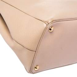 Pre Owned Prada Beige Saffiano Lux Leather Large Galleria Tote