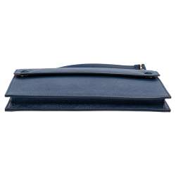 Pre Owned Prada Blue Saffiano Lux Leather Mini Crossbody Bag