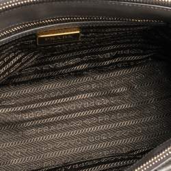 Pre Owned Prada Grey Saffiano Lux Leather Small Galleria Tote