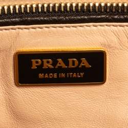 Pre Owned Prada Dark Brown Ostrich Small Galleria Tote