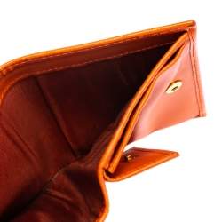 Pre Owned محفظة برادا طية مزدوجة جلد موف فيتلو برتقالي 