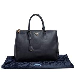 Pre Owned Prada Black Saffiano Lux Leather Large Galleria Tote