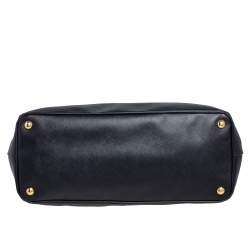 Pre Owned Prada Black Saffiano Lux Leather Large Galleria Tote