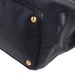 Pre Owned Prada Black Saffiano Lux Leather Large Galleria Tote