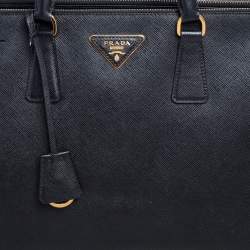 Pre Owned Prada Black Saffiano Lux Leather Large Galleria Tote