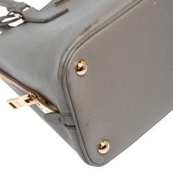 Pre Owned Prada Grey Saffiano Leather Small Promenade Satchel
