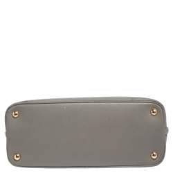 Pre Owned Prada Grey Saffiano Leather Small Promenade Satchel