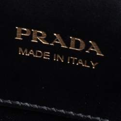 Pre Owned Prada Black/White Saffiano Lux and City Leather Esplanade Tote