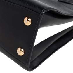 Pre Owned Prada Black/White Saffiano Lux and City Leather Esplanade Tote