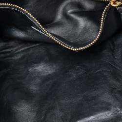 Pre Owned Prada Black Python Whips Pietre Clutch