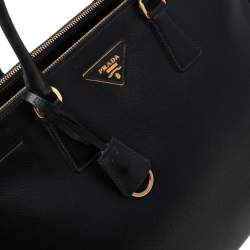 Pre Owned Prada Black Saffiano Lux Leather Large Galleria Tote
