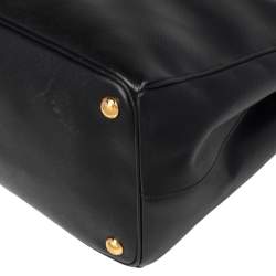 Pre Owned Prada Black Saffiano Lux Leather Large Galleria Tote