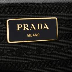 Pre Owned Prada Grey Saffiano Lux Leather Executive Galleria Tote