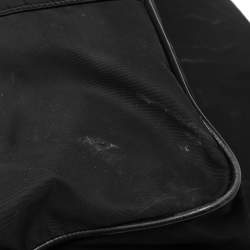 Pre Owned Prada Black Nylon and Leather Logo Duffel Bag