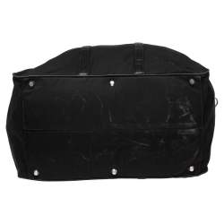 Pre Owned Prada Black Nylon and Leather Logo Duffel Bag