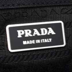 Pre Owned Prada Black Nylon and Leather Logo Duffel Bag