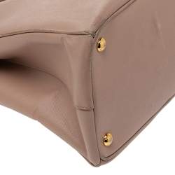 Pre Owned Prada Dusty Pink Saffiano Lux Leather Medium Galleria Tote