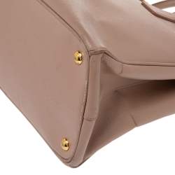 Pre Owned Prada Dusty Pink Saffiano Lux Leather Medium Galleria Tote