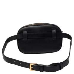 Pre Owned Prada Black Saffiano Lux Leather Belt Bag