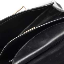 Pre Owned Prada Black Leather Cahier Shoulder Bag