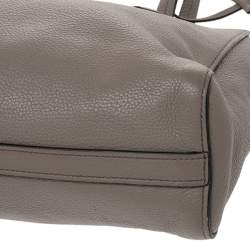 Pre Owned Prada Grey Vitello Daino Leather Tote