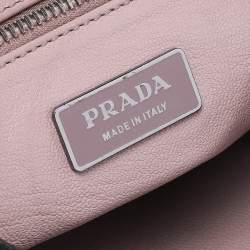 Pre Owned Prada Brown Croc And Leather Embellished Shoulder Bag