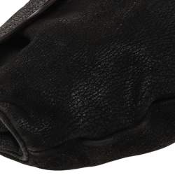 Pre Owned Prada Brown Croc And Leather Embellished Shoulder Bag