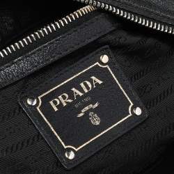 Pre Owned Prada Black Leather Chain Tote