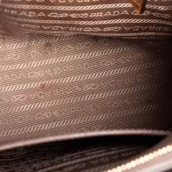 Pre Owned Prada Beige Saffiano Lux Leather Small Galleria Tote