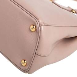 Pre Owned Prada Beige Saffiano Lux Leather Small Galleria Tote